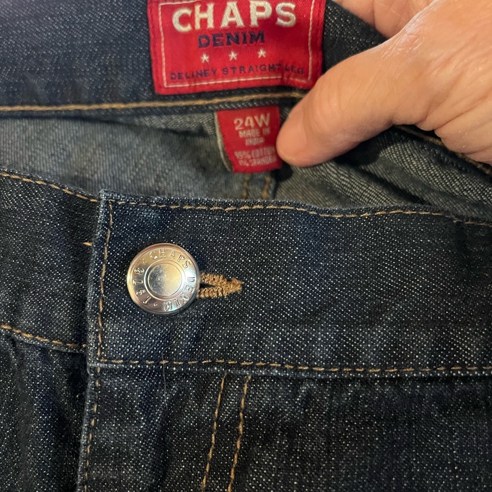 Chaps Women's Relaxed Jeans in Dark Blue